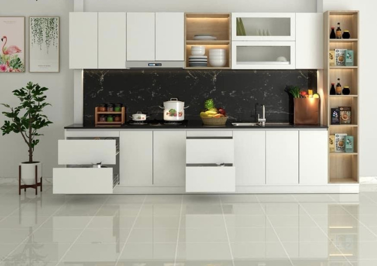 Tủ bếp hiện đại giúp phòng bếp thêm đẹp, tiện nghi